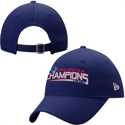 New Era New England Patriots Women's Navy Blue Super Bowl XLIX Champions 9FORTY Adjustable Hat