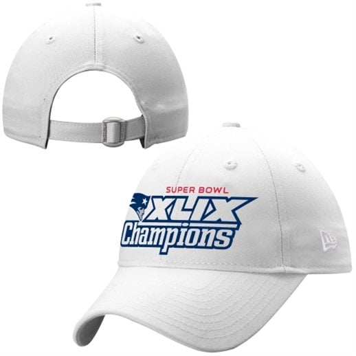 New Era New England Patriots Women's White Super Bowl XLIX Champions 9FORTY Adjustable Hat