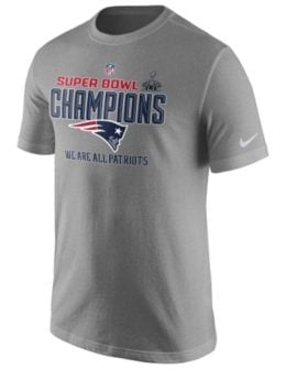Nike New England Patriots Gray Super Bowl XLIX Champions Trophy Collection Locker Room T-Shirt