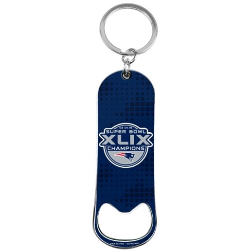 New England Patriots Super Bowl XLIX Champions Bottle Opener Key Chain