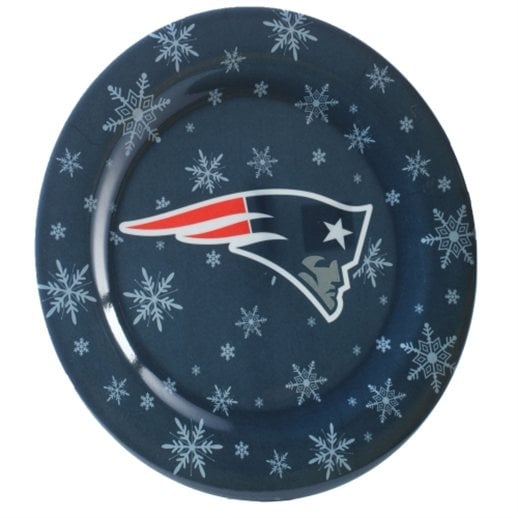 New England Patriots 4-Pack Snowflake Plastic Plates