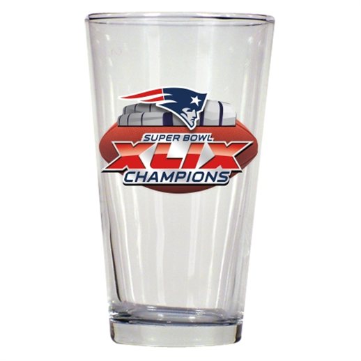 New England Patriots Super Bowl XLIX Champions 16oz. Mixing Glass
