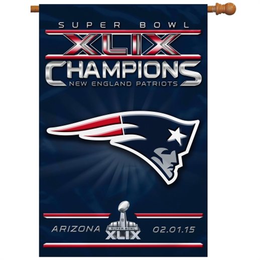New England Patriots Super Bowl XLIX Champions House Flag