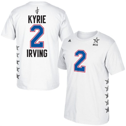 adidas Kyrie Irving Cleveland Cavaliers White 2015 NBA All-Star Name & Number T-Shirt