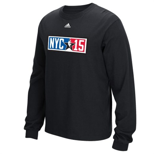 adidas Black 2015 All-Star Game Secondary Logo Long Sleeve T-Shirt