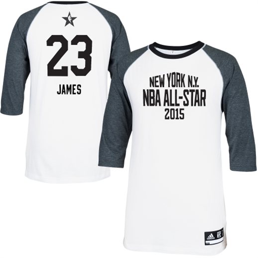 adidas LeBron James Eastern Conference White 2015 NBA All-Star Game Shooting T-Shirt