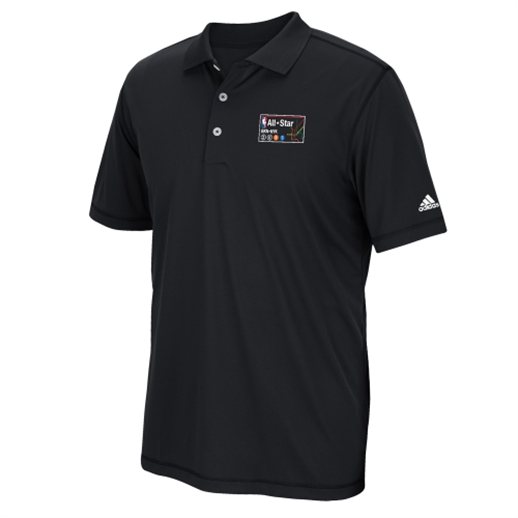 adidas NBA Black Puremotion All Star Solid Polo