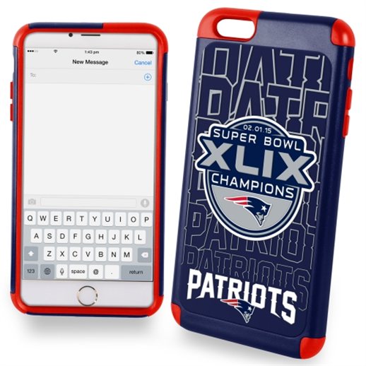 New England Patriots Super Bowl XLIX Champions iPhone 6 Plus Dual Hybrid Case