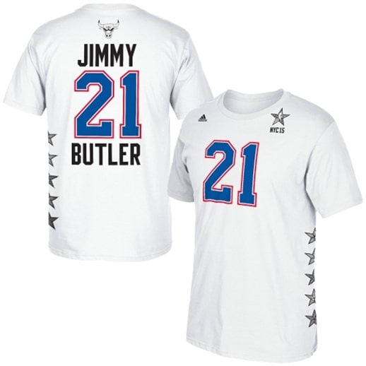 adidas Jimmy Butler Chicago Bulls White 2015 NBA All-Star Name & Number T-Shirt