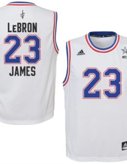 adidas #23 LeBron James Eastern Conference Youth White 2015 NBA All-Star Game Replica Jersey