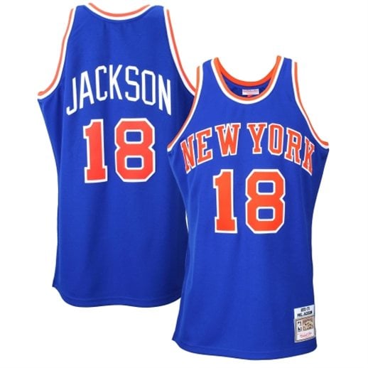 Mitchell & Ness Phil Jackson New York Knicks Royal Blue 1972-73 Authentic Basketball Jersey