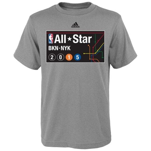 adidas NBA Youth Gray 2015 All-Star Primary Logo T-Shirt