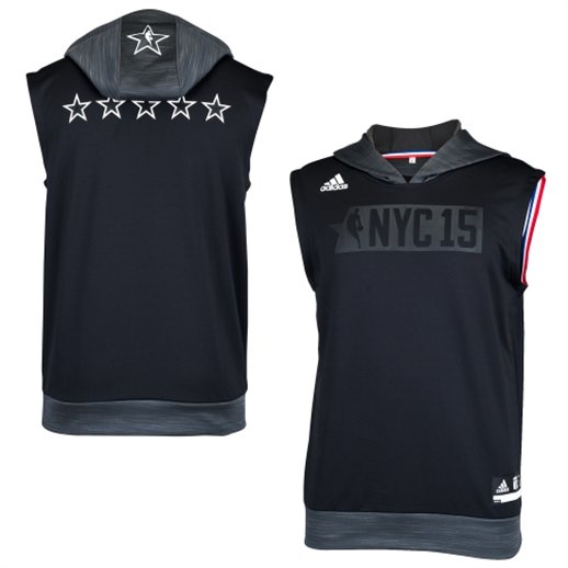 adidas NBA NYC15 Youth Black 2015 All-Star Sleeveless Hoodie