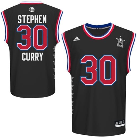 adidas Stephen Curry Western Conference Black 2015 NBA All-Star Game Replica Jersey