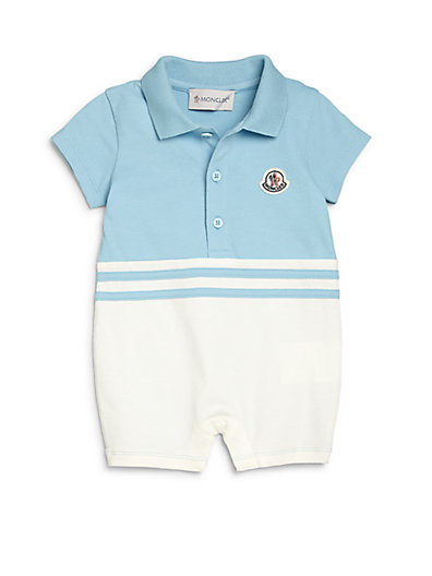 Moncler Infant's Polo Shortall in Light Blue
