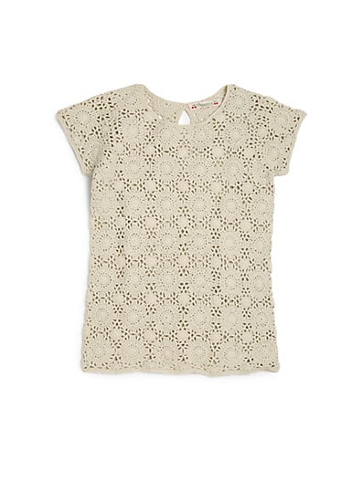 Bonpoint Toddler's & Little Girl's Crochet Cotton Top 0400086778501 in Natural
