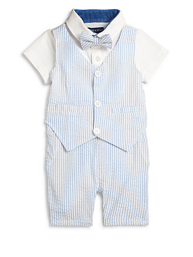 Andy & Evan Infant's Seersucker Playsuit