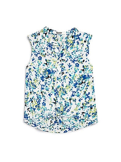 DKNY Toddler Abstract Print Chambers Girl's Front-Tie Top 0400086889575