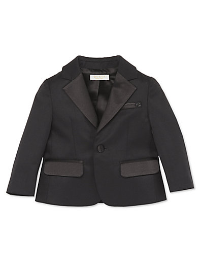 Gucci Infant's Stretch Wool Blazer in Black