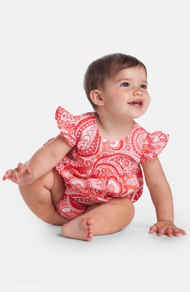 MASALABABY 'Bon Bon' Bubble Romper & Hat (Baby Girls) in Paisley