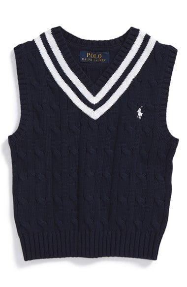Ralph Lauren 'Cricket' Sweater Vest (Toddler Boys) in Cruise Navy Blue