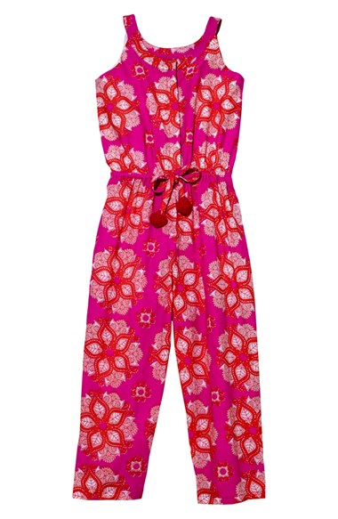 MASALABABY 'Pondi' Print Sleeveless Jumper (Toddler Girls, Little Girls & Big Girls) in Pink