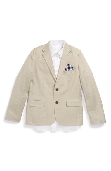 Nordstrom 'Daniel' Linen Blend Jacket (Toddler Boys, Little Boys & Big Boys) in Natural Linen