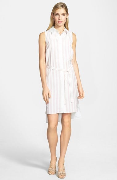 Rebecca Minkoff 'Cohen' Stripe Shirt Dress in Pink