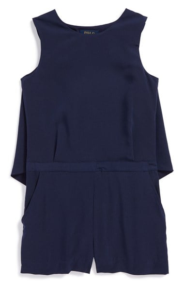 Ralph Lauren Sleeveless Romper (Toddler Girls & Little Girls) in Newport Navy