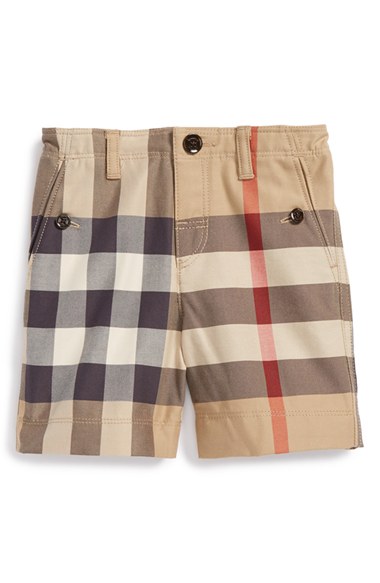 Burberry 'Mini Scout' Check Shorts (Baby Boys) in New Classic