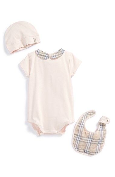 Burberry Cotton Three-Piece Baby Gift Set (Baby Girls) in Ice Pink