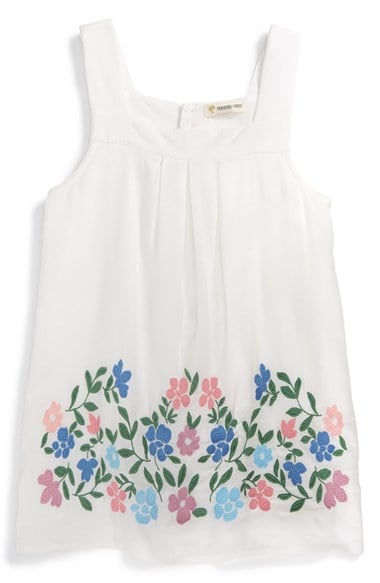 Tucker + Tate Floral Embroidered Sleeveless Tunic (Toddler Girls, Little Girls & Big Girls) in White 