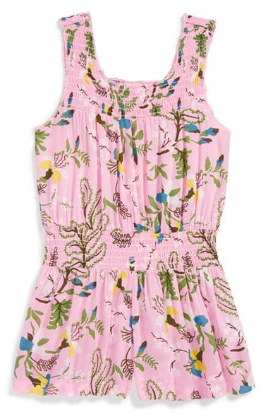 Roxy Botanical Print Woven Romper (Toddler Girls, Little Girls & Big Girls) in Pink Mist