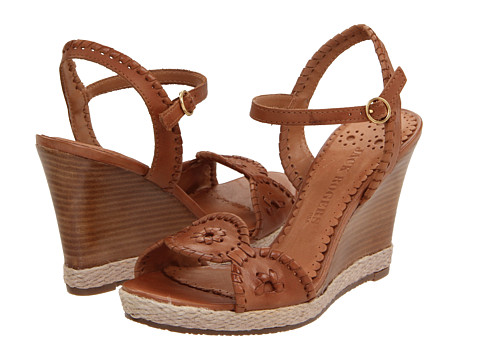Jack Rogers Clare Rope Wedge in Cognac