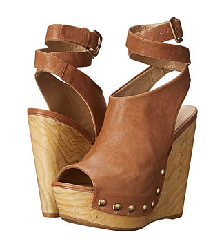 Stuart Weitzman Wrapup Wedge Sandals in Adobe Vecchio Nappa