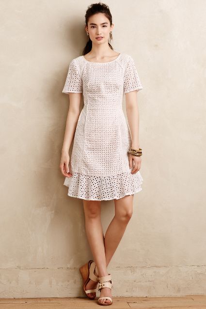 Modest Georgia Eyelet Dress by HD in Paris in White