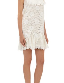 VALENTINO Zigzag Eyelet Dress