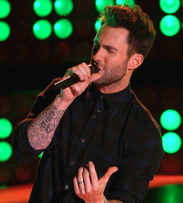 The one and only Adam Levine of Maroon 5 covers Elton John's "Tiny Dancer" during his blind audition on the Monday, March 2, 2015 episode of "The Voice". Will all the chairs turn around for him? Be sure to watch the video below to find out!