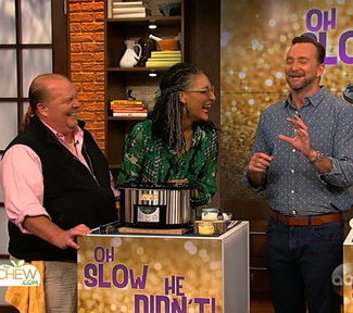 "The Chew" Clinton Kelly, Mario Batali, Carla Hall, Daphne Oz and chef Michael Symon show you how to DIY handmade candles, clean your jewelry and create an air freshener using a slow cooker on Tuesday, March 10, 2015.