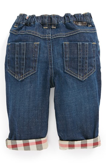Easter outfit for baby boys Burberry Check Lined Jeans (Baby Boys)