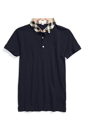 Burberry 'William' Cotton Polo (Toddler Boys 2T, 3T, 4T, Little Boys & Big Boys) in True Navy Blue