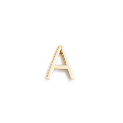 MAYA BRENNER® 14K GOLD LETTER EARRING item b3277 in letter a charm