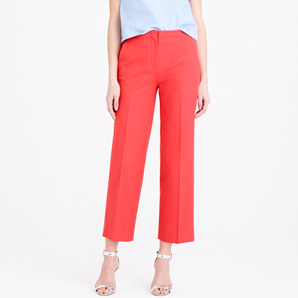 J.Crew CROPPED PATIO TROUSER item c6222 in California Poppy or Navy Blue