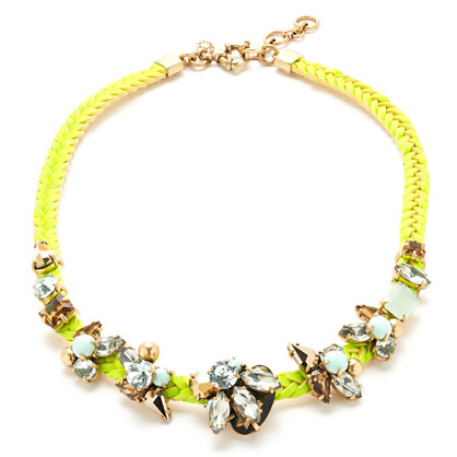 J.Crew CRYSTAL ROPE NECKLACE item c6947 in Lemon Yellow