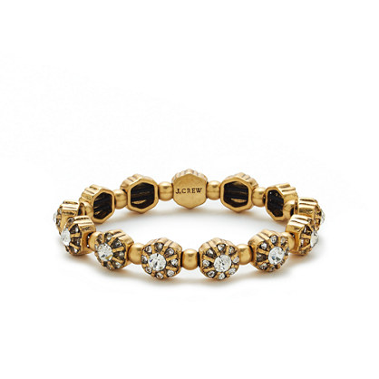 J.Crew METALLIC FLOWER BRACELET item c7076 in Gold