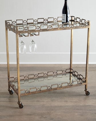 Gold Hamilton Bar Cart