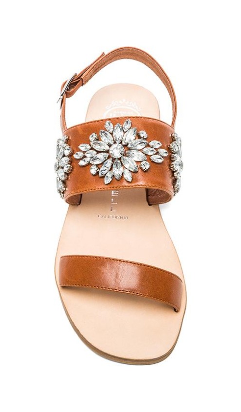 Embellished DOLA SANDALS By JEFFREY CAMPBELL in Tan