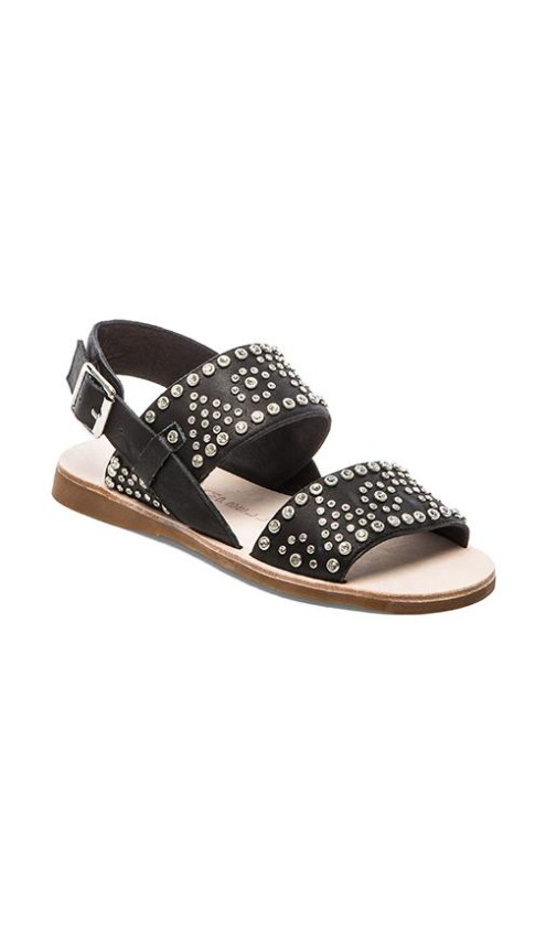 PATRAS SANDALS By JEFFREY CAMPBELL in Black and Silver