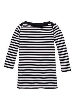 kate spade kids TODDLERS' DEVON TOP in black and fresh white