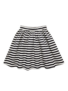 kate spade kids GIRLS' COREEN SKIRT in Black/Cream Stripe